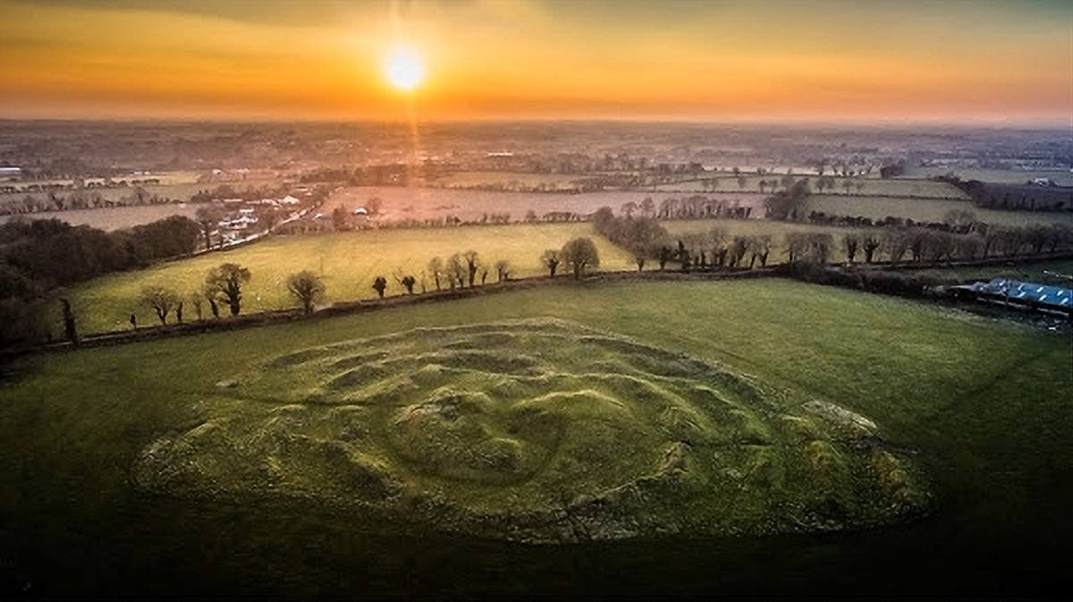 ariel view of the hill of ward colour