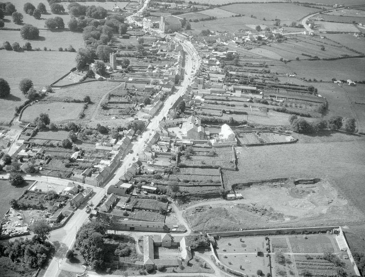 ariel view of Athboy from years gone by