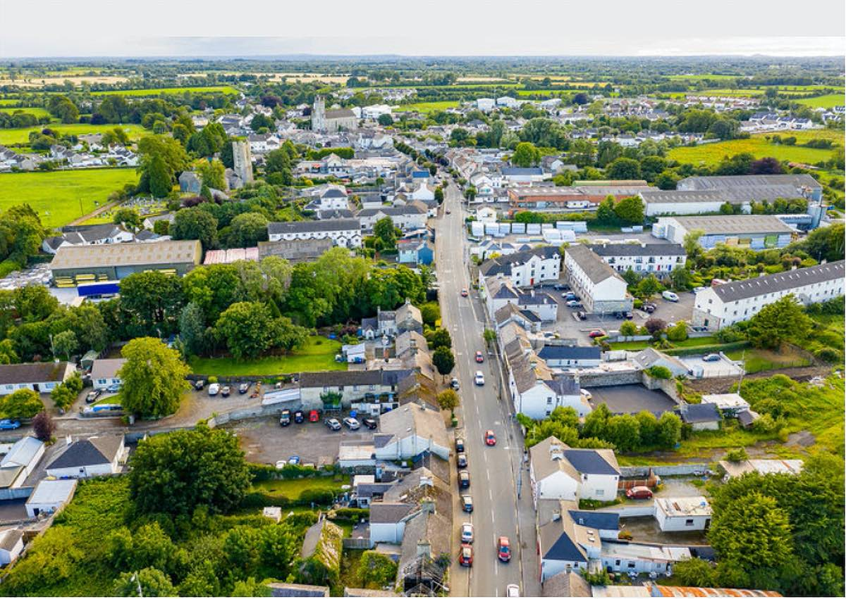 ariel view of Athboy modren times